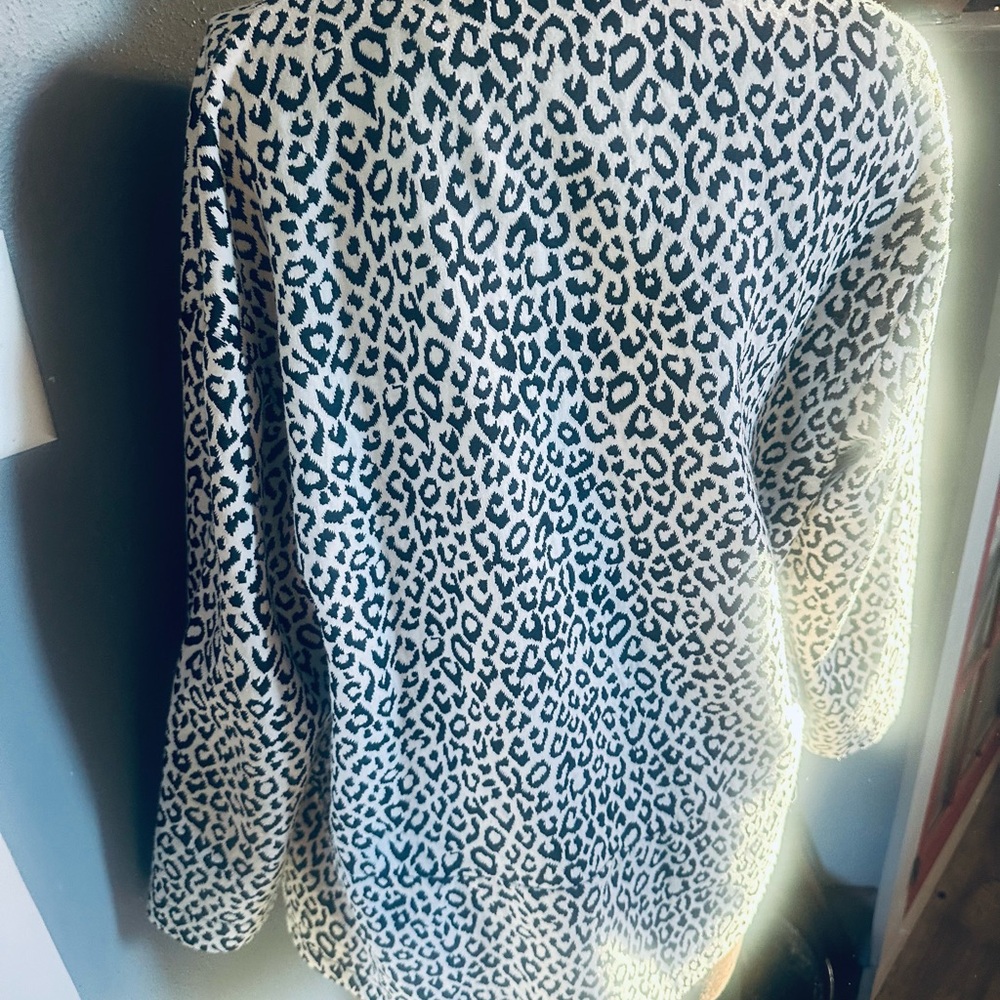 Pull&Bear Leopard Print‎ Blazer Open Front Jacket… - image 2
